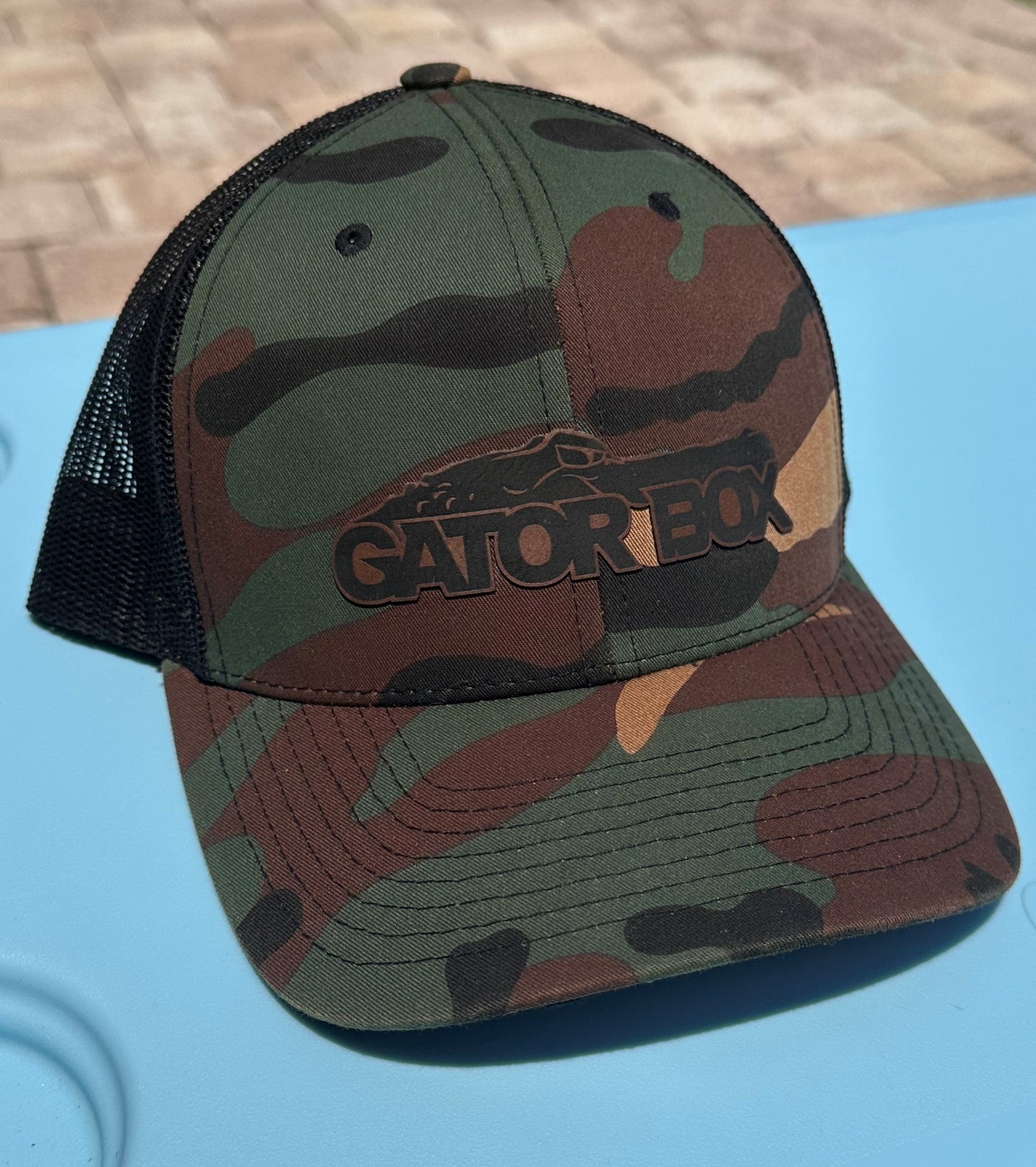 Gator Box Leather Patch Hat